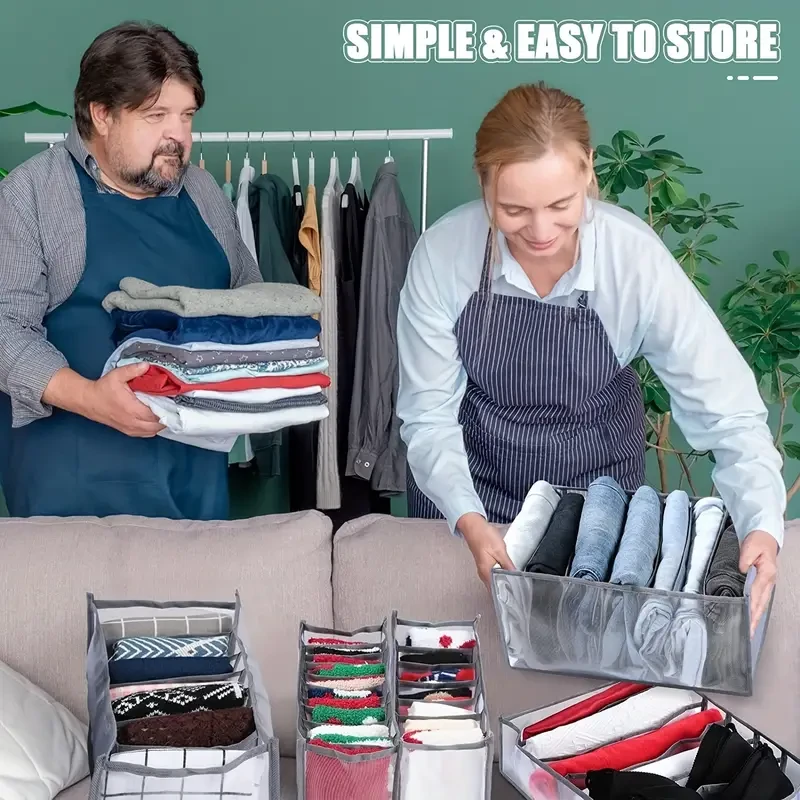 LDQ Wardrobe Clothes Organizer Set with Handles