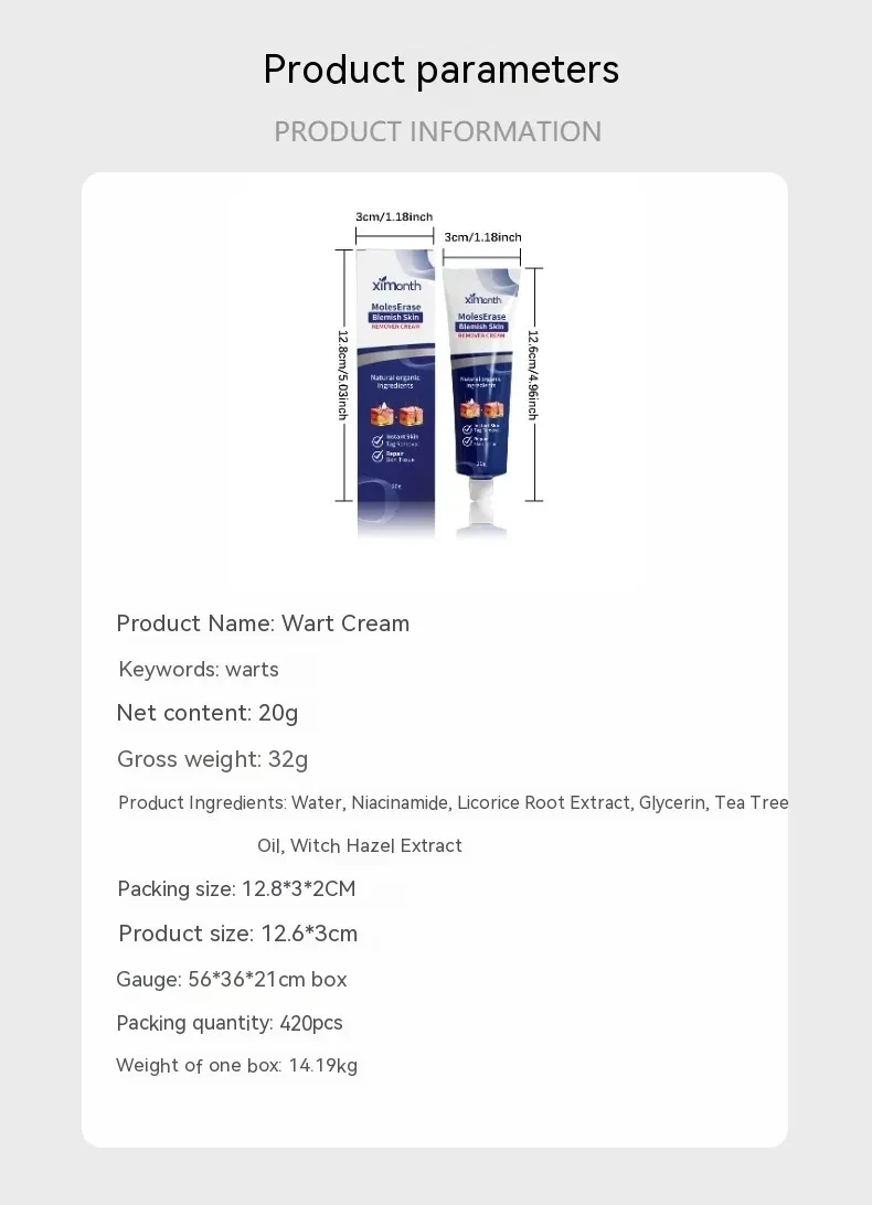 Wart Skin Cleaning Repair Fade Mole Flesh Bump