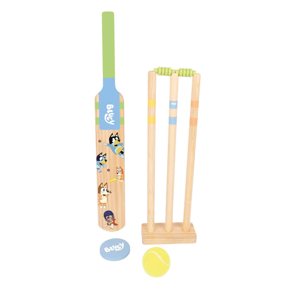 Bluey Wooden Cricket Set