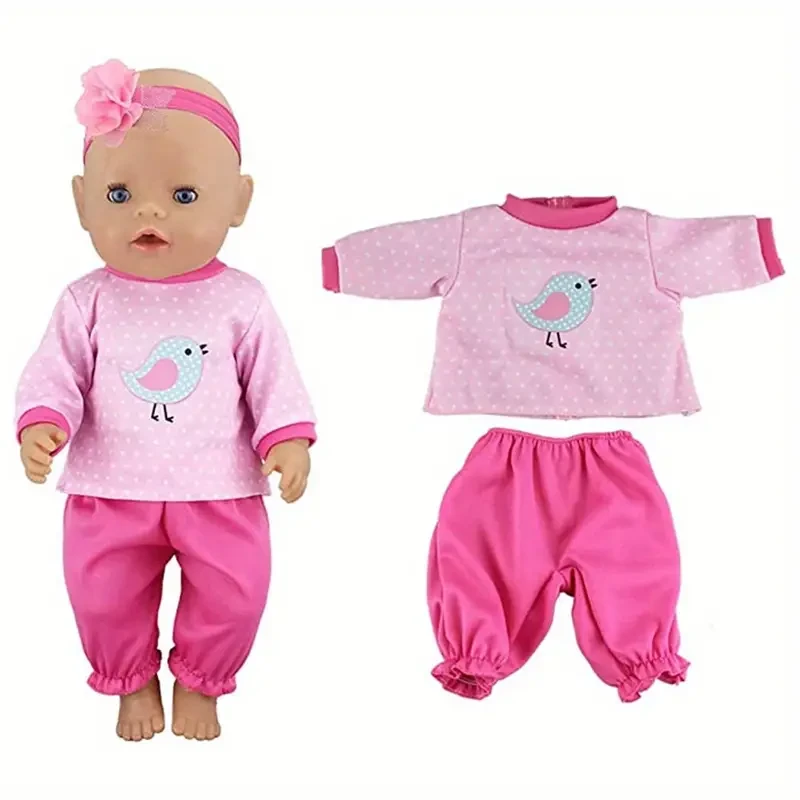 Doll Clothes 4 Sets Doll Fashion Outfits Fit For 43.18-45.72 cm Girl Doll, 38.1-43.18 cm Baby Dolls, As Halloween, Chrismas Gift