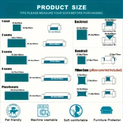 Plush Non-Slip Sofa Cover