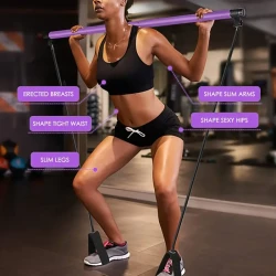 Portable Pilates Bar Kit With Resistance Band