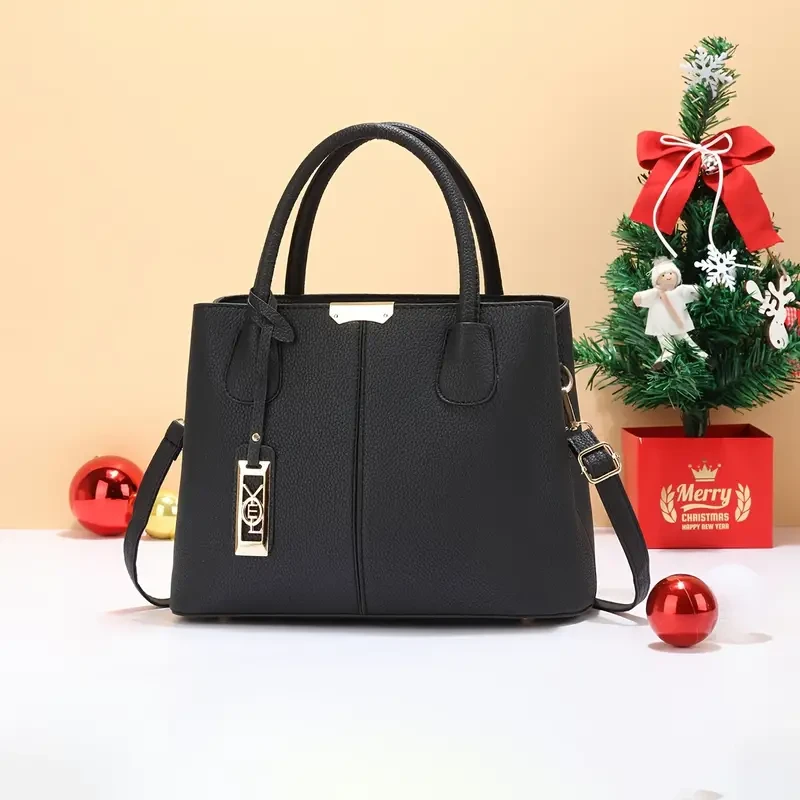 Elegant Solid Color Handbag