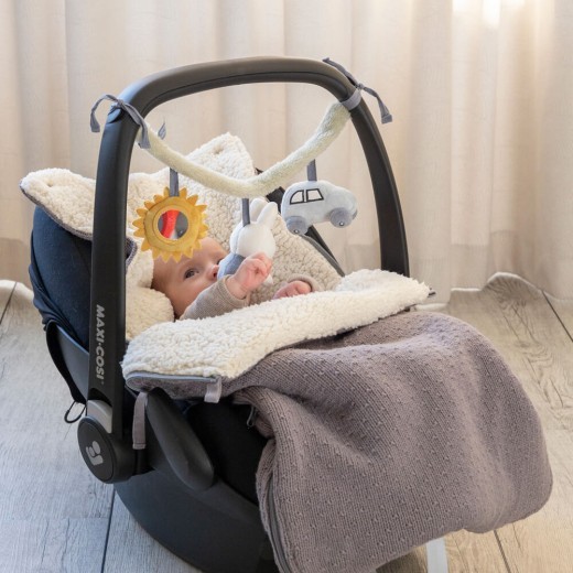 Miffy Fluffy Car Seat Toy Blue/Green