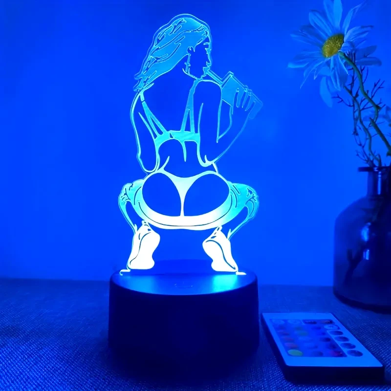 3D Artistic Desk Lamp with Remote & 16 Colors