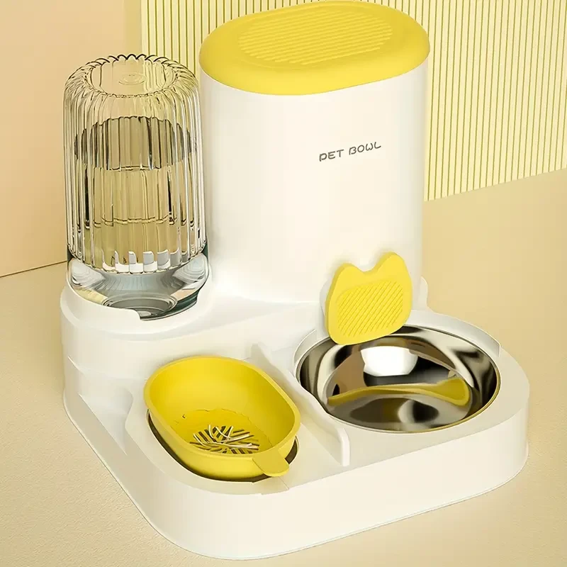 Automatic Cat Water Fountain and Food Dispenser