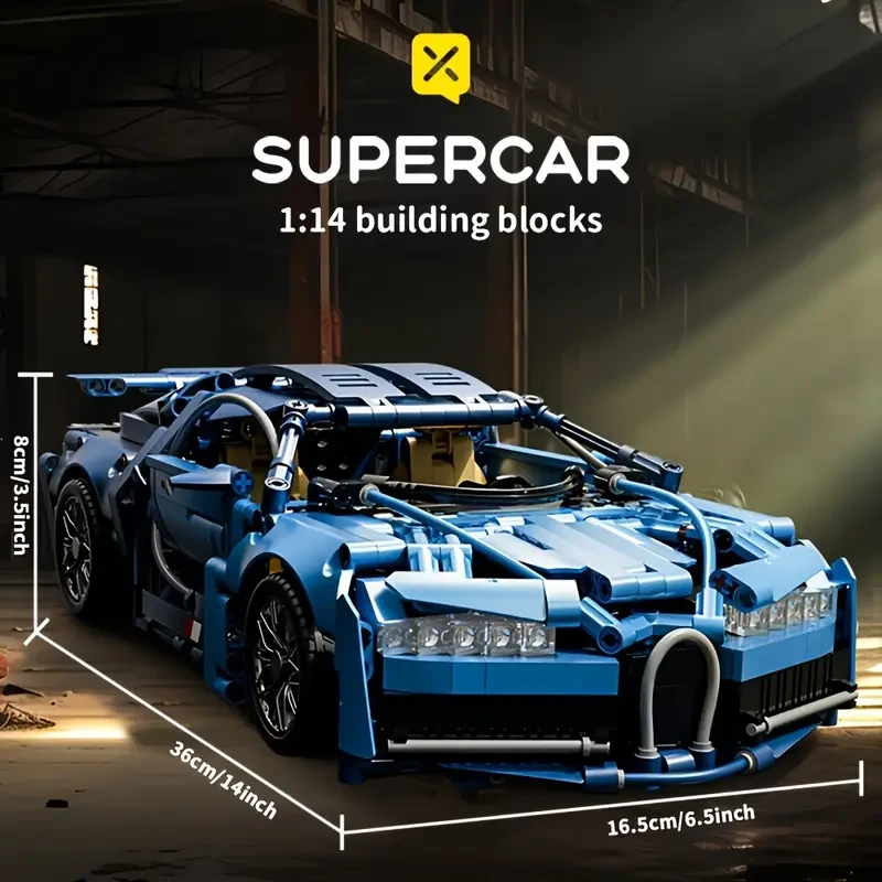1259pcs Supercar Building Blocks Model - Ideal for Adults, Boys, and Kids Holiday Gifts