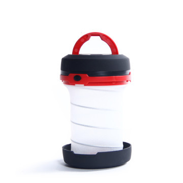 Spring retractable outdoor camping lamp