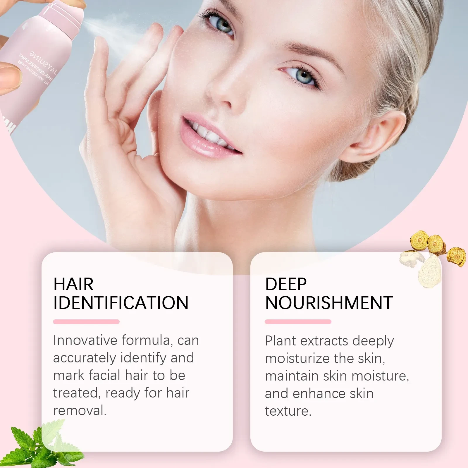 Moisturizing Hair Identifier Spray Set for Face Shaving