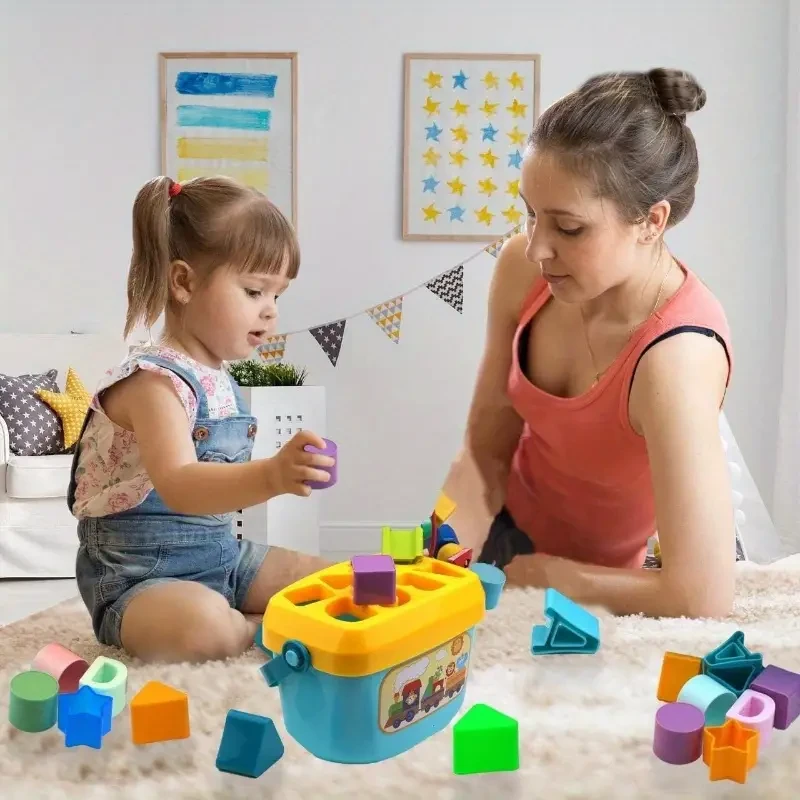 Shape Sorter Toy - ABC & Shape Pieces