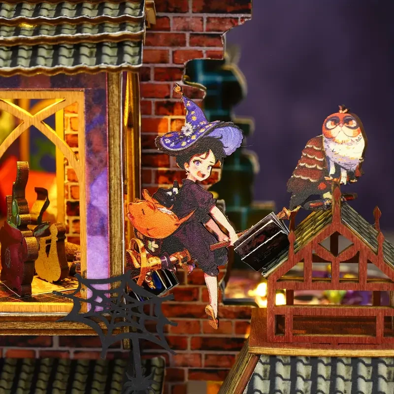 DIY Magic Cottage Kit - 3D Wooden Puzzle with LED Lights