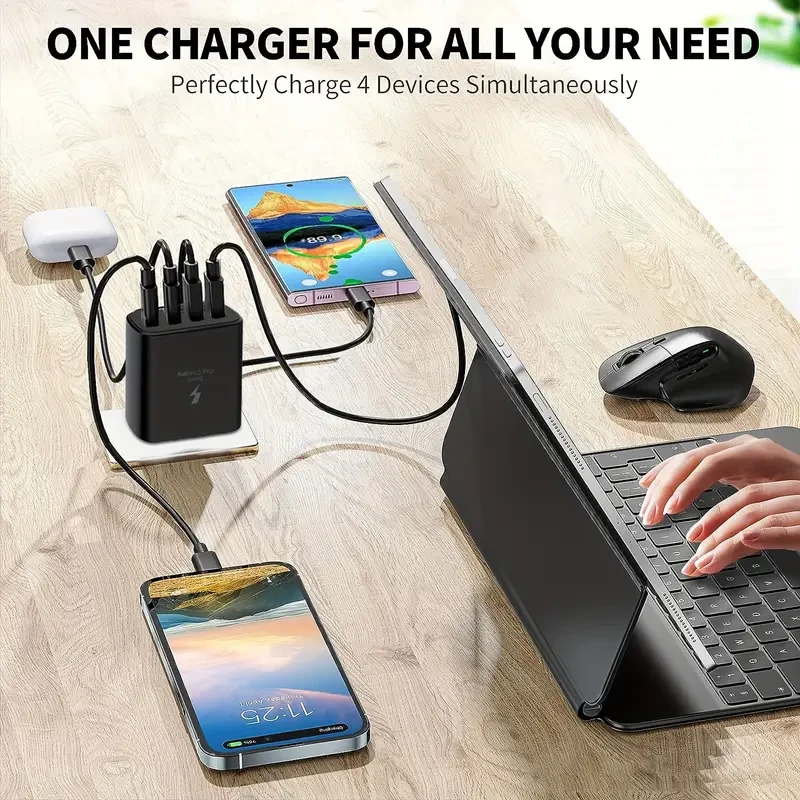 65W Super Fast USB C Wall Charger for iPhone 15 and iPad