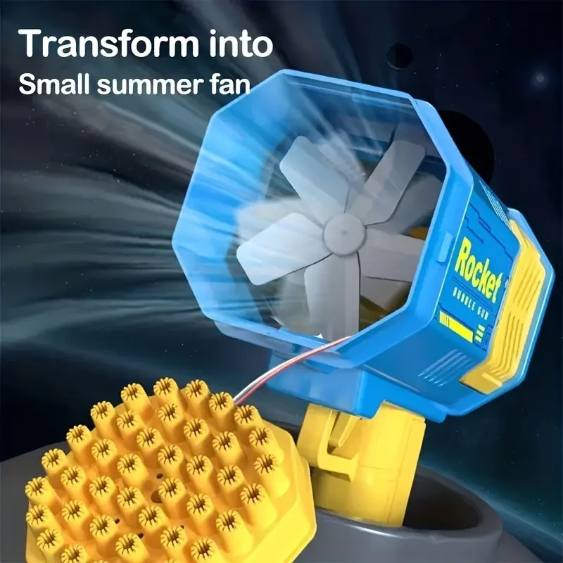 40-Hole Handheld Gatling Bubble Machine - LED Party Toy