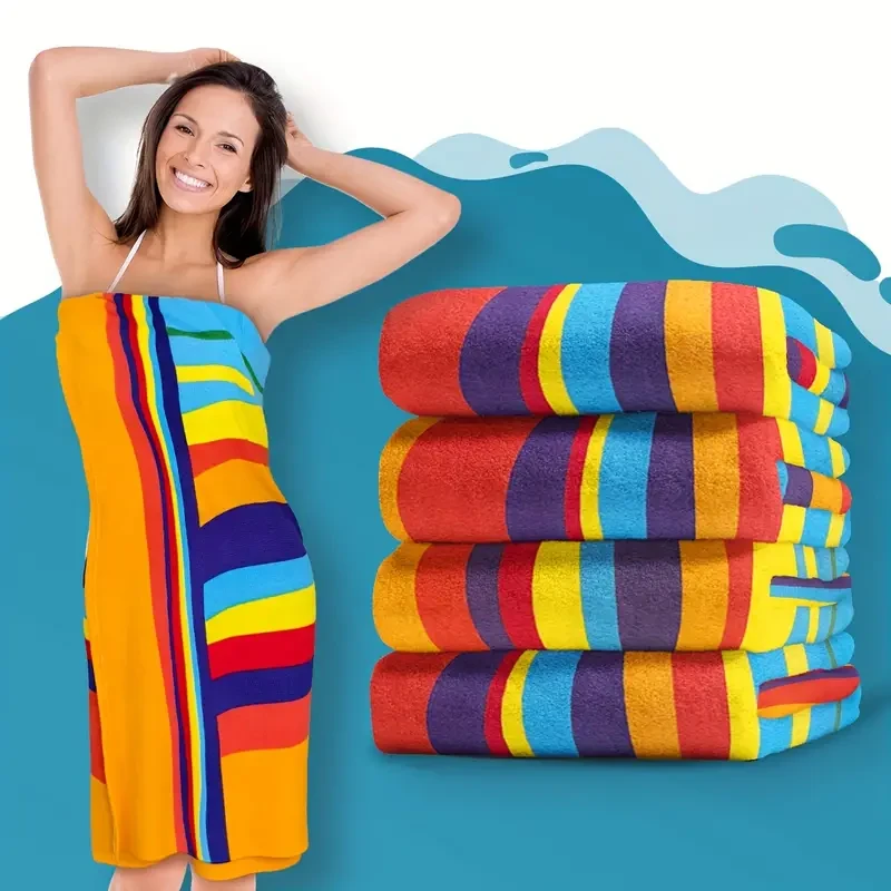 Extra Large Luxurious Striped Beach Towel -