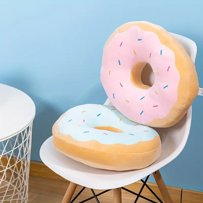 42cm/16.54in Big Healing Simulation Food Donut Plush Toy Backrest Sweet Doughnut