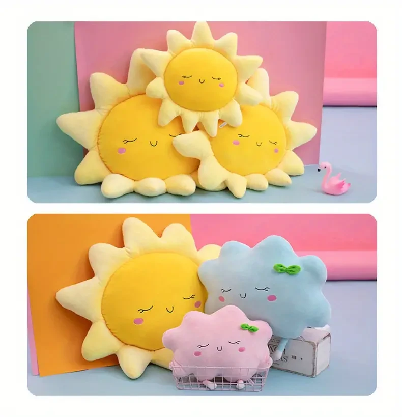 Sun Pillow Girl Heart Cloud Down Cotton Plush Cushion Home Sofa Decoration Cushion