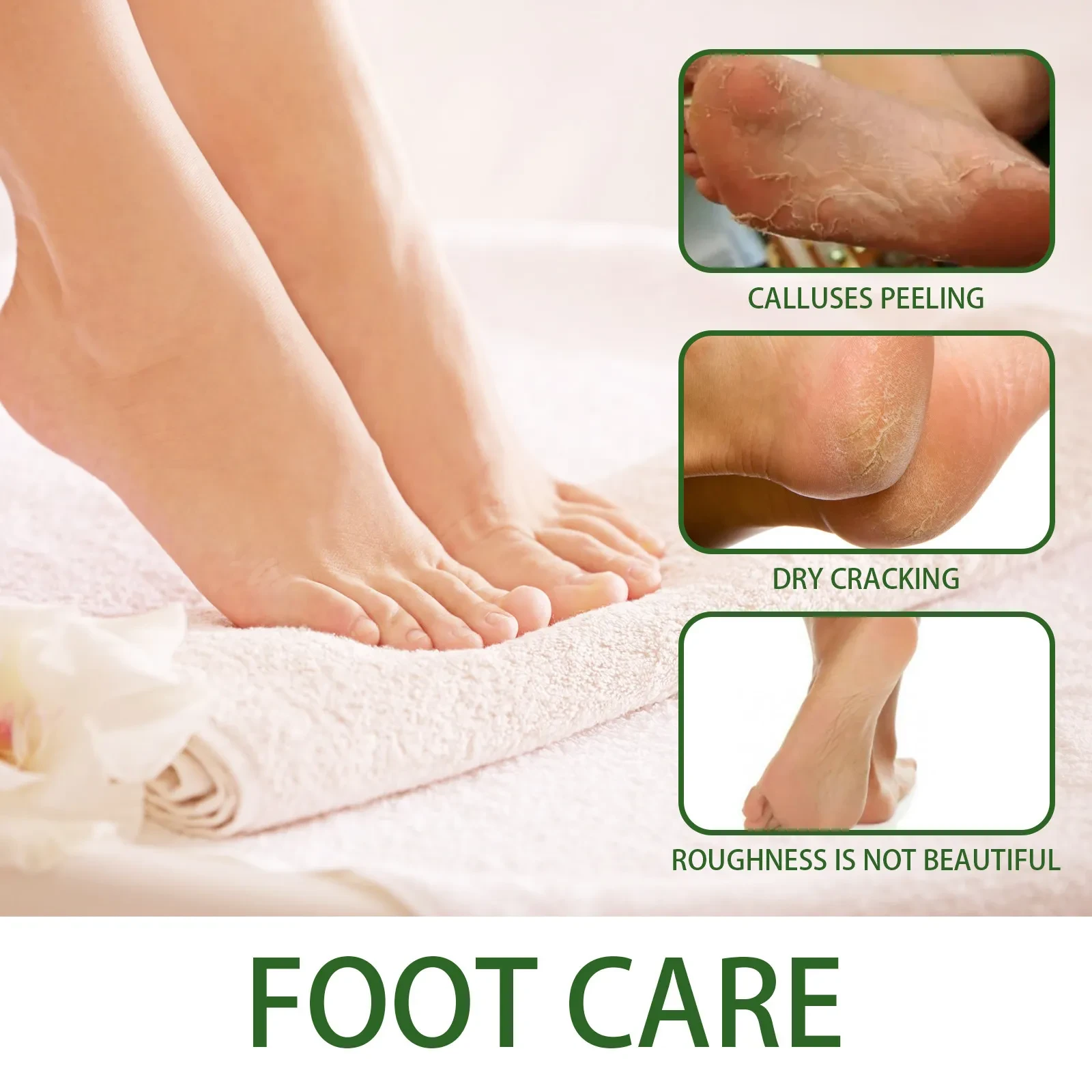 Foot Heel Calluses Crack Exfoliating Skin Care