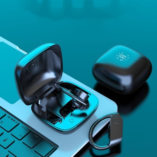 Digital display charging bin Bluetooth headset