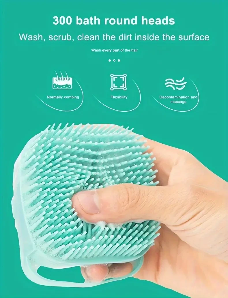Pet Shampoo Brush, Silicone Massage