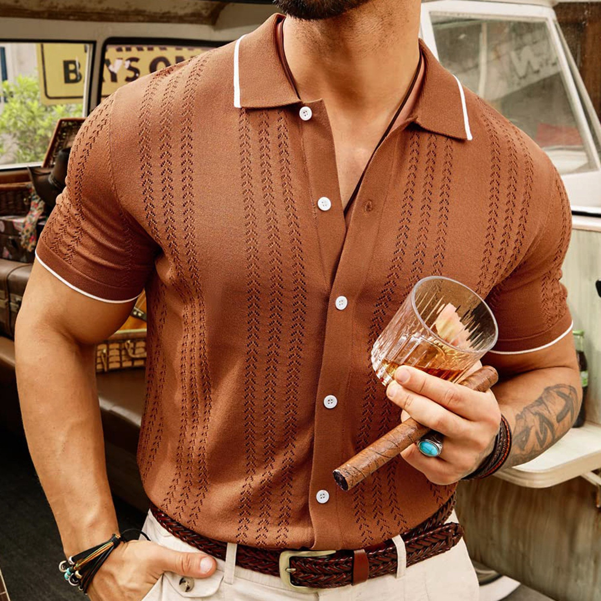 Men's Summer Business Polo Shirt