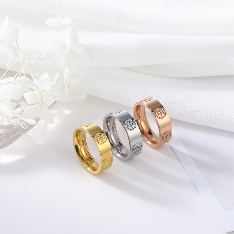 Fashion Classic Cross Stainless Steel Rings
