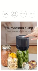 Electric Mason Jars Vacuum Sealer for Canned Jars, Suitable for Wide Mouth and Regular Mouth Mason Jars, for Storing Dry Food, Including 5 Wide Mouth and 5 Regular Mouth Mason Jar Lids (Black)