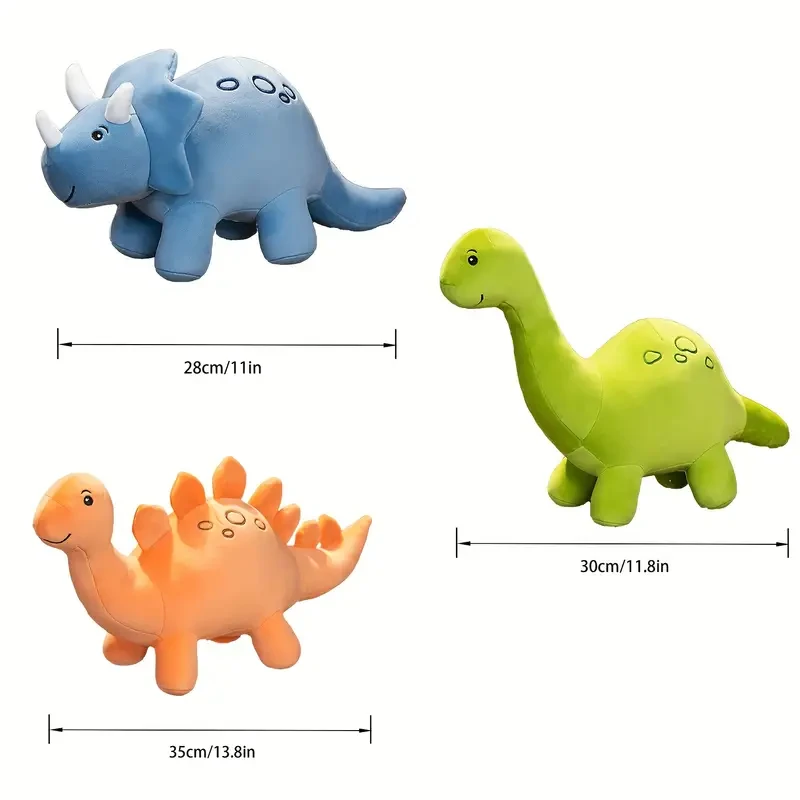 Cartoon Dinosaur Plush Toys Kawaii Triceratops Plush Toy Cute Dion Stuffed Animals Plushies
