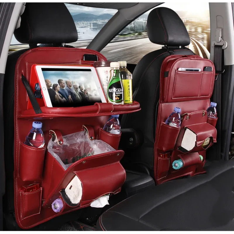 Multifunctional PU Leather Car Seat Back Organizer