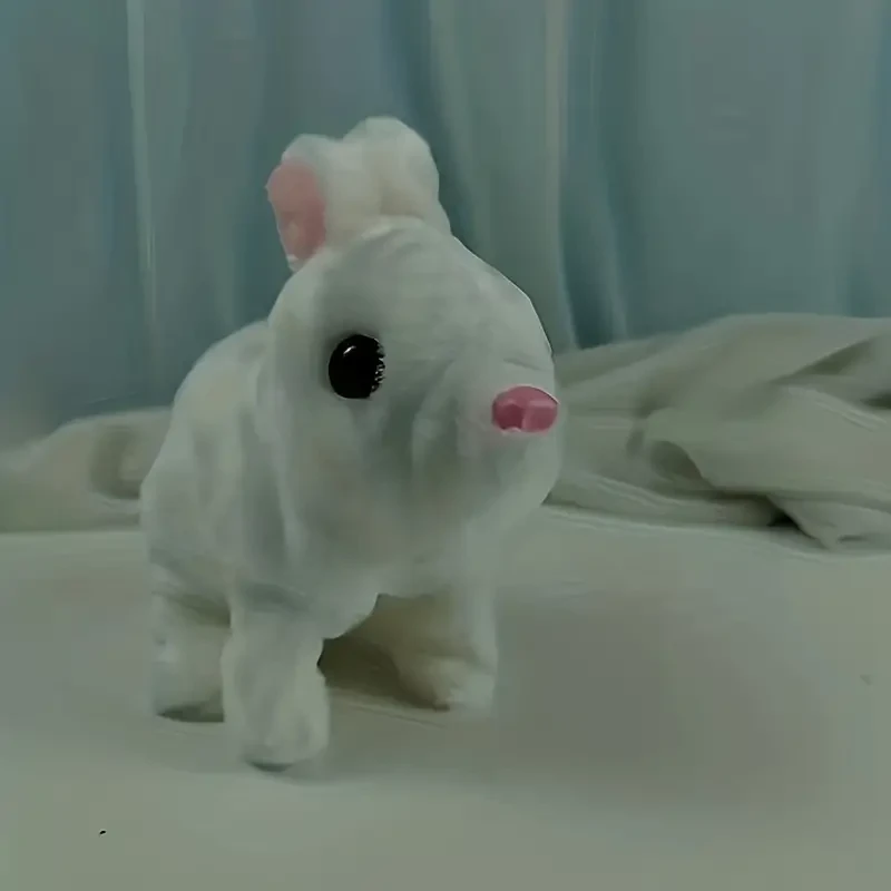 Smart Interactive Plush Rabbit Toy, Easter Long-Haired Simulated Pet