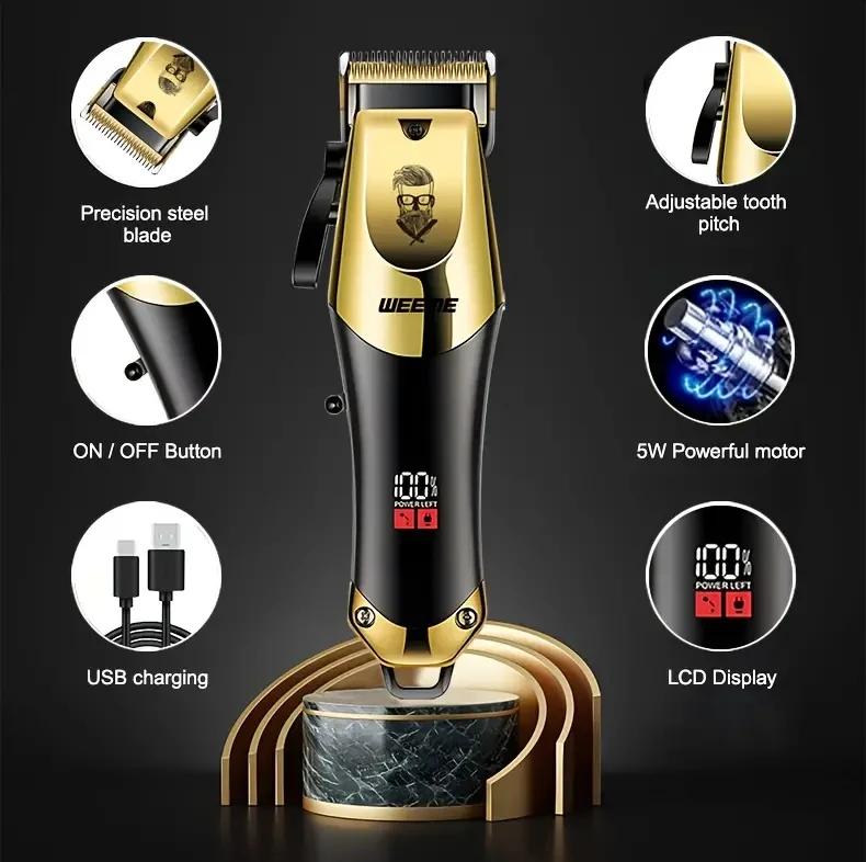 WEEME Golden Hair Clippers Set