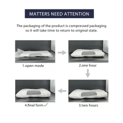 Ergonomic Memory Foam Pillow for Neck Support - Non-Collapse, Cervical Protection, Ideal for Single or Double Use, Soft Polyester Cover, White