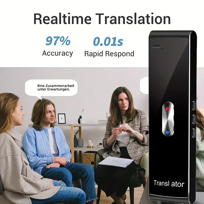 Language Voice Translator Device Real Time 2-Way Translations Supporting 137 Languages for Travelling Learning Shopping Business Chat Recording