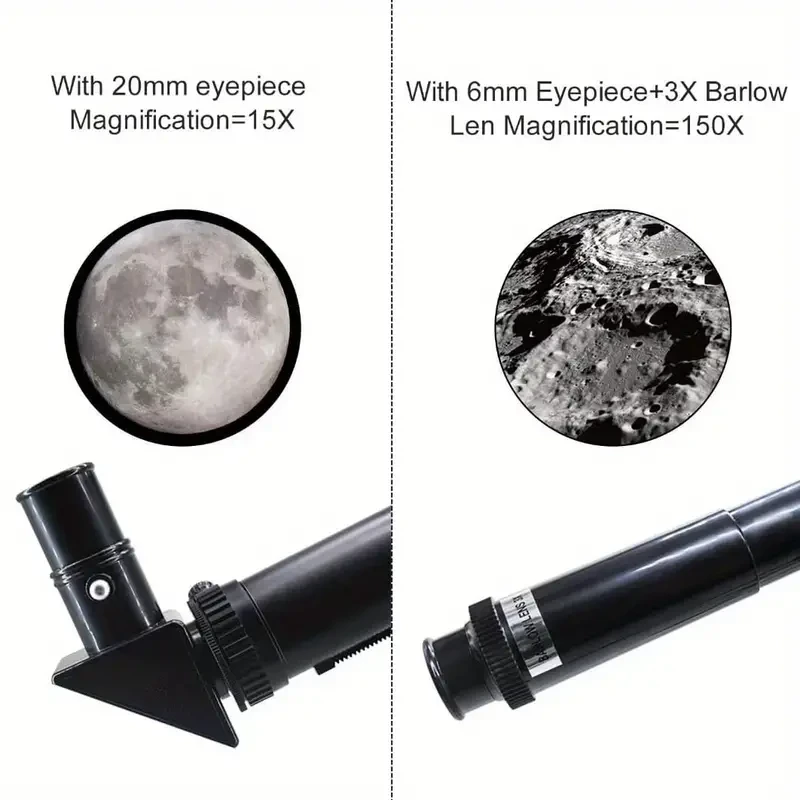 F30070 High-powered Deep Sky Stargazing Astronomical Telescope With 150-fold Magnification 300mm Focal Length, 70mm Large Objective, Suitable For Outdoor Camping, Travel, Astronomy Observation