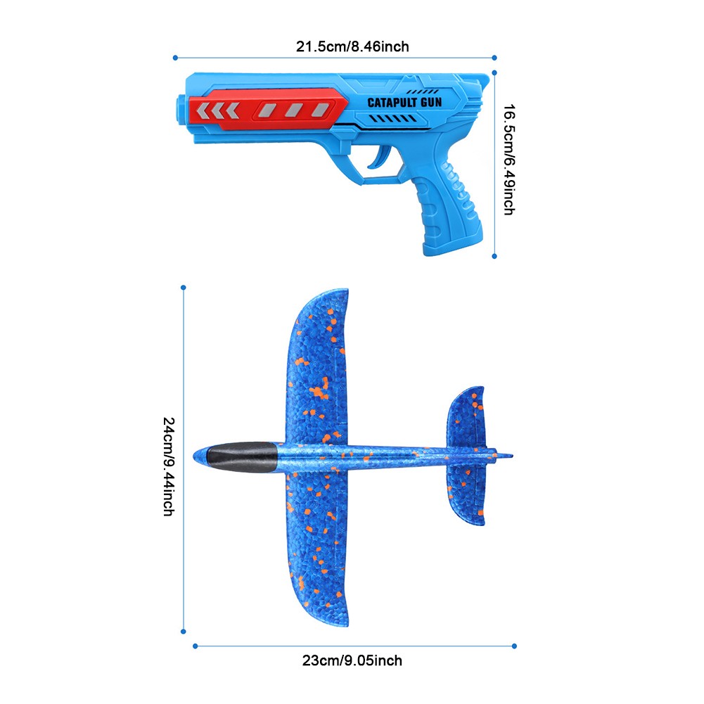 Airplane Launcher Toy - Foam Ejection Aircraft with Optional LED Light for Kids