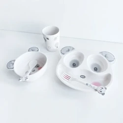 Children's Dinner Plate Bamboo Fiber Tableware Set