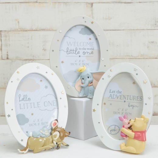 Winnie The Pooh & Piglet Round Resin Frame