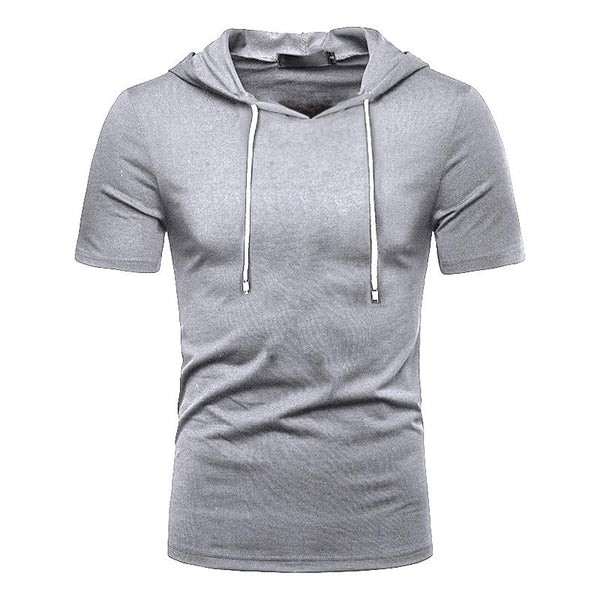 Men's Hooded Solid Short Sleeve T-Shirt