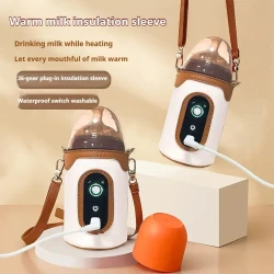 Portable Baby Milk Warmer Sleeve with Adjustable Temperature
