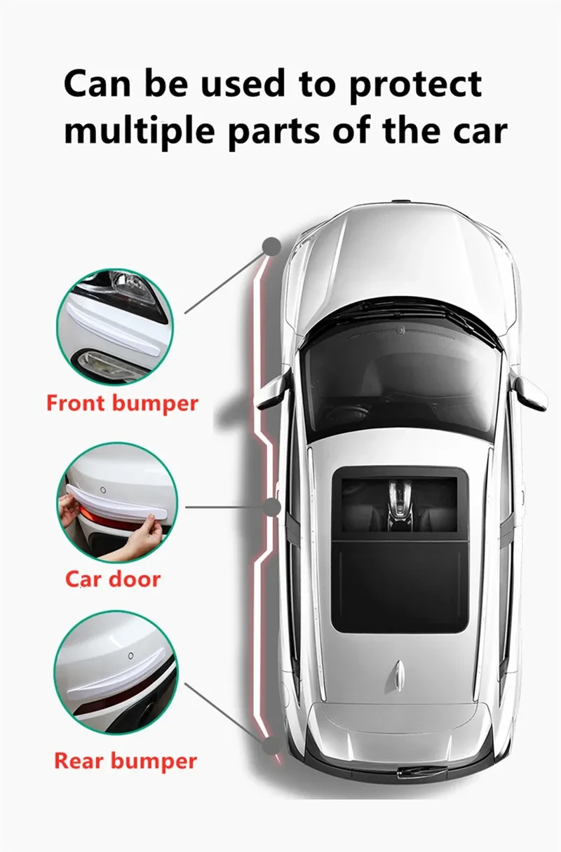 Car Bumper Protector Strip Guard Corner Protection Strips Scratch Protector Crash Blade Anti-collision Auto Accessories
