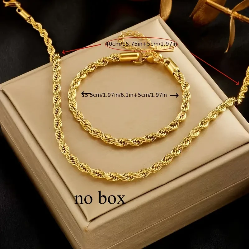 Golden Necklace And Bracelet