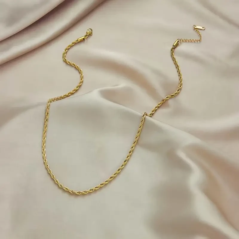 Golden Necklace And Bracelet