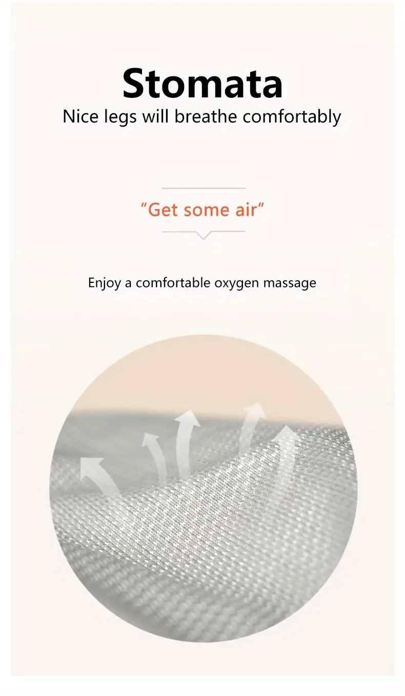 Cordless Electric Leg Massager with Heat - Air Compression for Varicose Veins, Muscle Fatigue, Swelling, and Edema