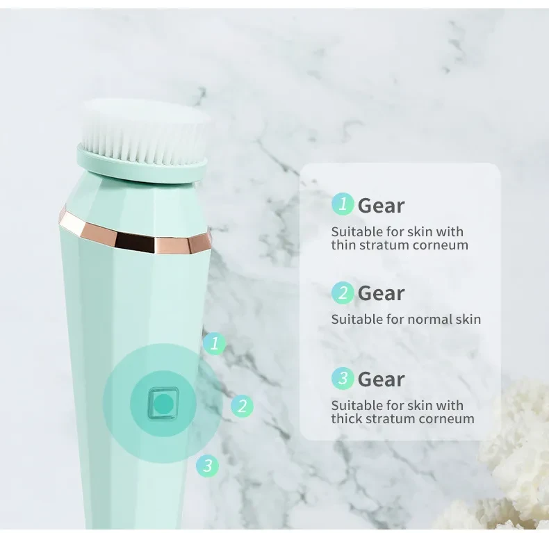 Rechargeable Electric Facial Cleansing Brush Soft Skin