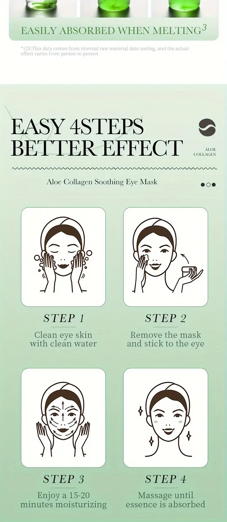 Sixty Aloe Vera Collagen Crystal Eye Mask