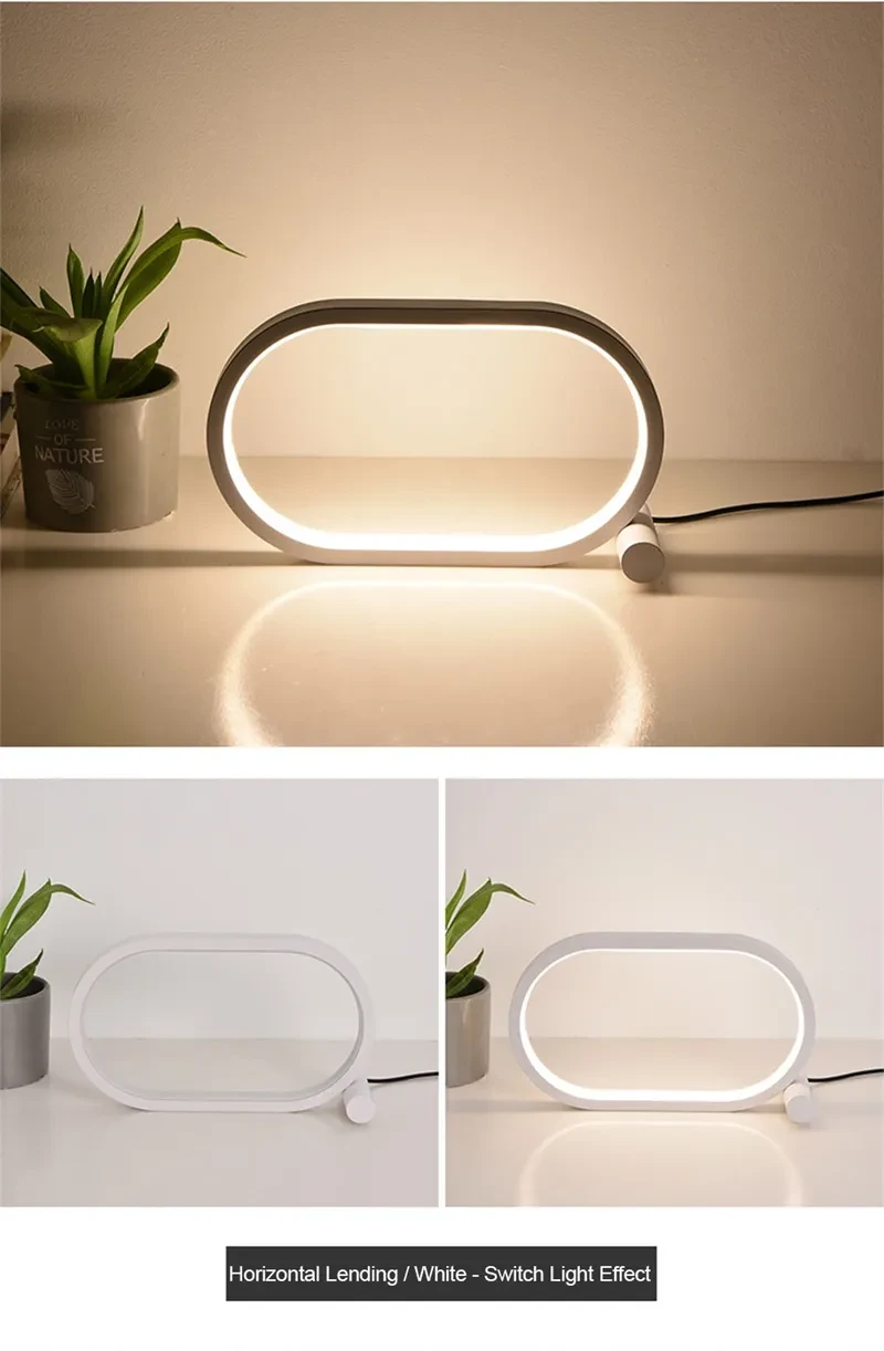 Oval Acrylic Lamp Touch Control