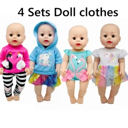 43cm Doll Clothes Doll Accessories 4 Sets