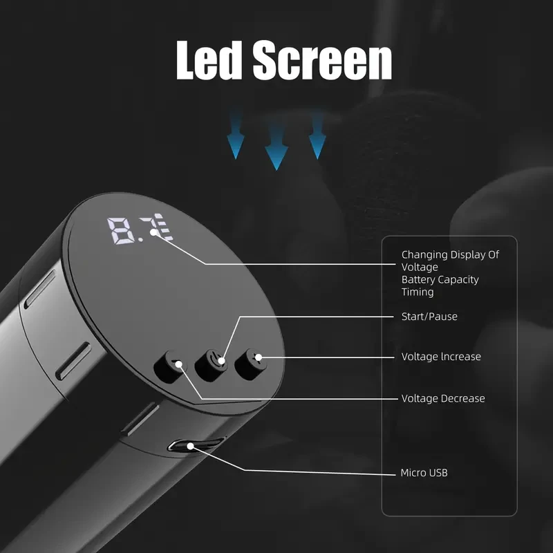 Complete Tattoo Kit with LED Screen:
