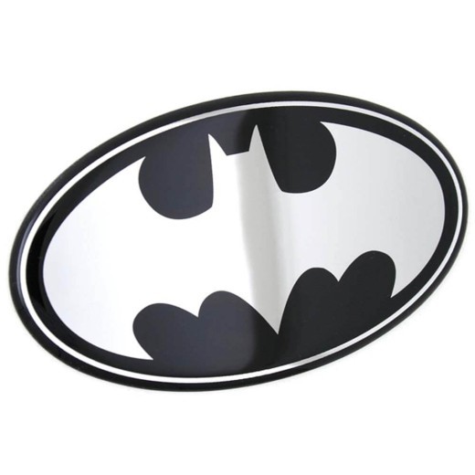 Fan Emblems DC Batman Oval Logo Decal (Black & Chrome)