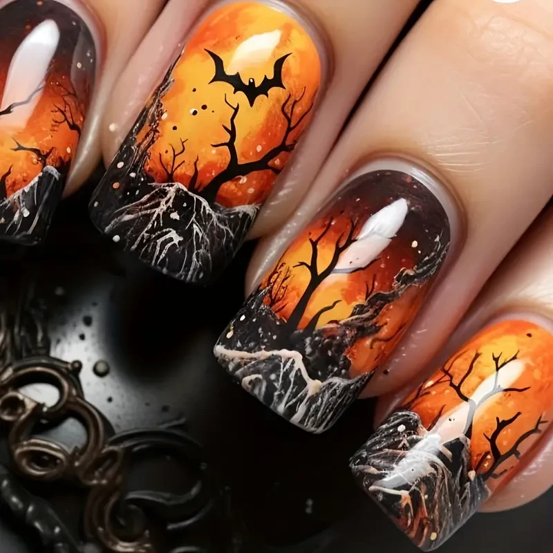 24pcs Halloween Press-On Nails Set
