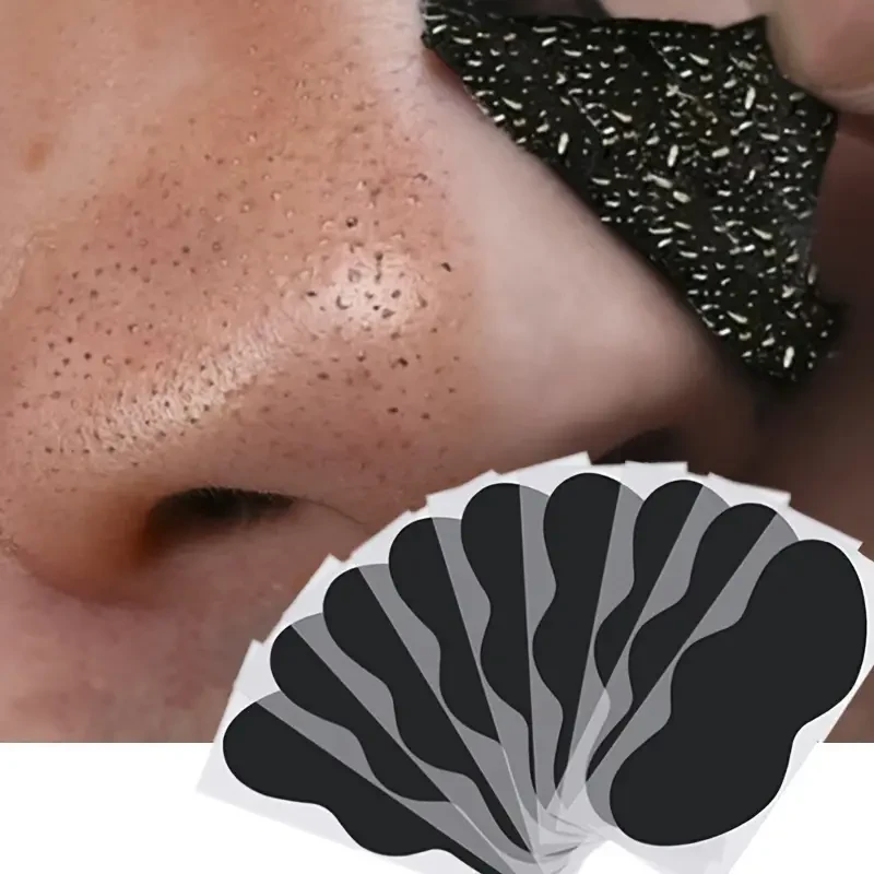 10pcs Activated Charcoal Nose Strips - Deep Cleansing & Blackhead Removal